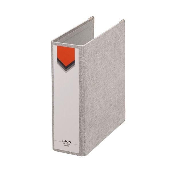 (まとめ) ライオン事務器 スモールファイルB6タテ 2穴 270枚収容 背幅60mm グレー No.30-B6S 1冊 〔×10セット〕