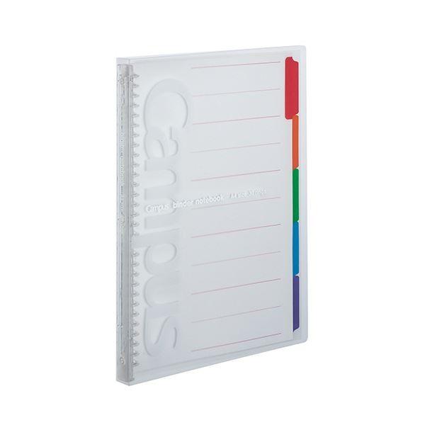 (まとめ) コクヨキャンパススライドバインダー（スリムタイプ） A4タテ 30穴 65枚収容 背幅20mm 透明 ル-P173T1冊 〔×10セット〕