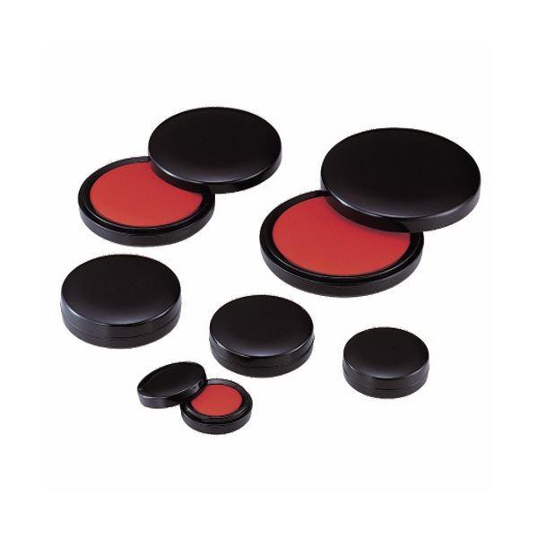 (まとめ) シヤチハタ 朱肉 エコス 75号 直径78mm MG-75EC 1個 〔×10セット〕