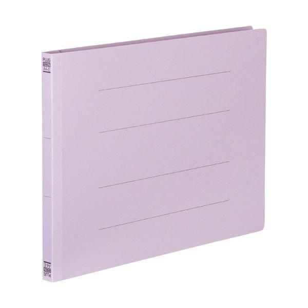 (まとめ) プラス フラットファイル 樹脂とじ具A4ヨコ 150枚収容 背幅18mm バイオレット No.022N 1セット(10冊) 〔×30セット〕