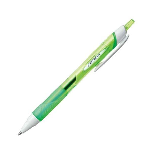 (まとめ) 三菱鉛筆 油性ボールペンジェットストリーム 0.7mm 黒 （軸色 緑） SXN15007.6 1本 〔×50セット〕