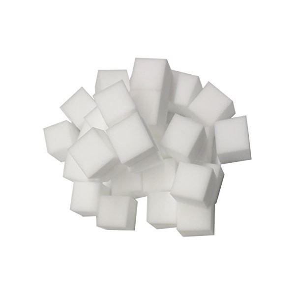 (まとめ) メラミンスポンジ/掃除用品 〔キューブ型 30個入り〕 3cm角カット 浴室 洗面所 水垢 茶シブ汚れ 〔×100個セット〕