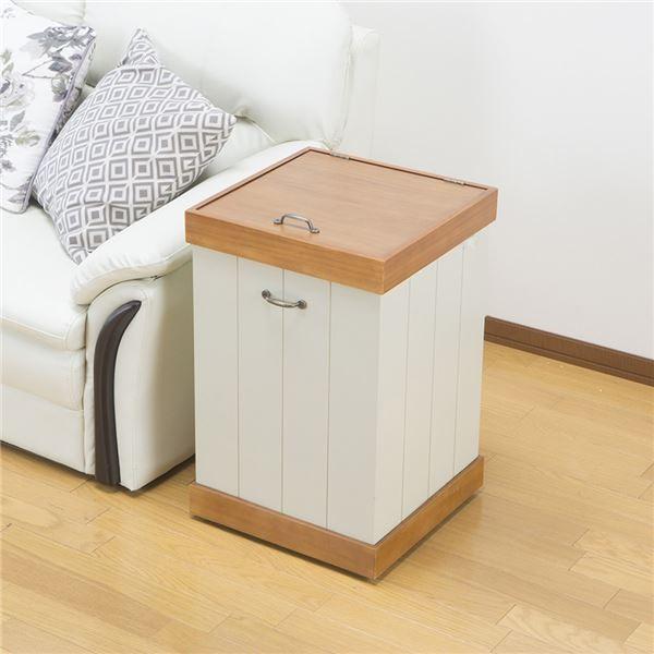ダストボックス ゴミ箱 約幅40cm 約60L ホワイト×ナチュラル 2・3・4
