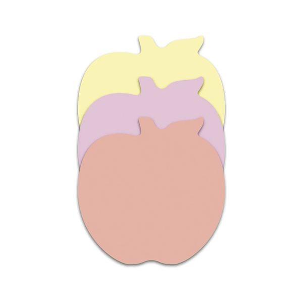 （まとめ） スリーエムジャパン ポストイット シルエットノート 強粘着 アップル〔×50セット〕