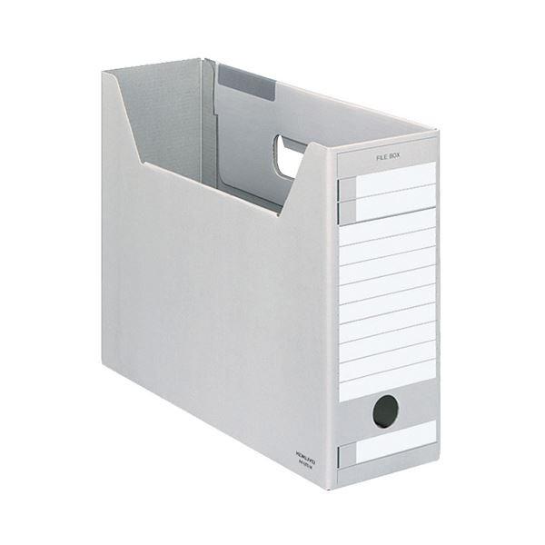（まとめ）コクヨ ファイルボックス-FS（Eタイプ）（A4ジャスボックス）A4ヨコ 背幅102mm グレー A4-LFE-M 1セット（5冊）〔×5セット〕