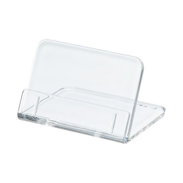 （まとめ）共栄プラスチック L型豆カード立W50×H35mm 透明 L-50-5 1パック（5個）〔×20セット〕