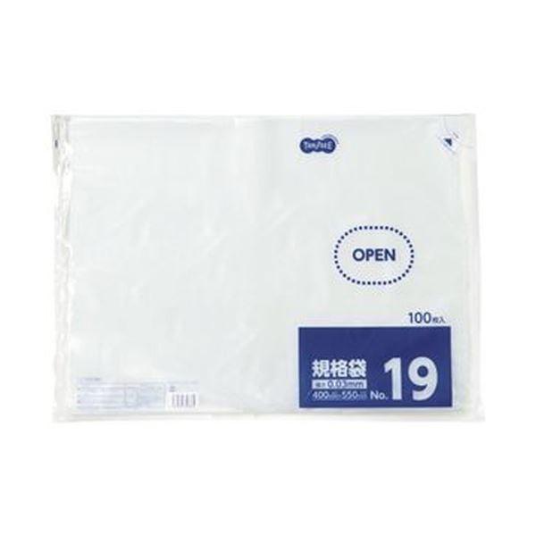 （まとめ）TANOSEE 規格袋 19号0.03×400×550mm 1パック（100枚）〔×20セット〕