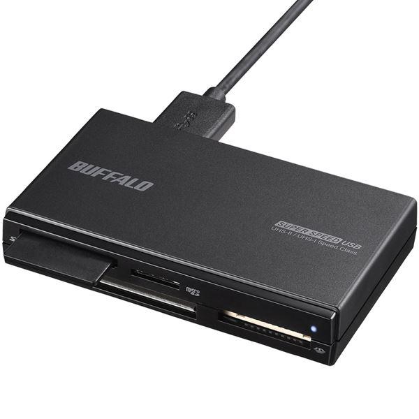 バッファロー UHS-II対応 USB3.0 マルチカードリーダー ブラック BSCR700U3BK｜wpm｜04