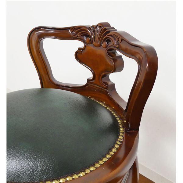 ヴァーサ 回転式背付きラウンドチェア ブラウン 〔完成品〕〔代引不可