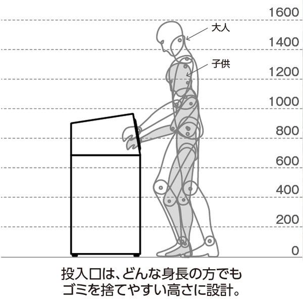 通常配送料無料 TERAMOTO（テラモト） ニートST ペットボトル用 オフホワイト 67L 角穴 （スチール製ゴミ箱）