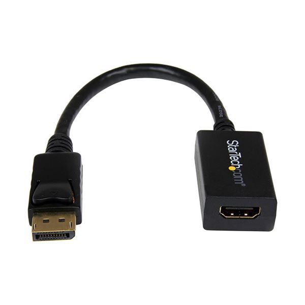 （まとめ）StarTech.com DisplayPort-HDMI変換アダプタ 5.1ch音声出力対応 オス/メス 1920×1200対応 ブラック DP2HDMI2 1個 〔×5セット〕