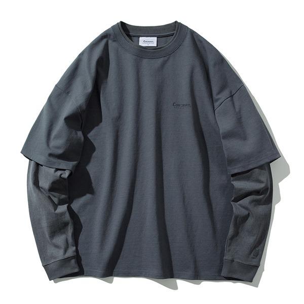 カバーナット（COVERNAT）CO2003LT14 レイヤードオーセンティックロングスリーブ/チャコール XL