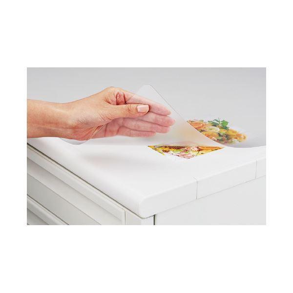 （まとめ）プラス ななめカットデスクマット OA再生S010〔×3セット〕