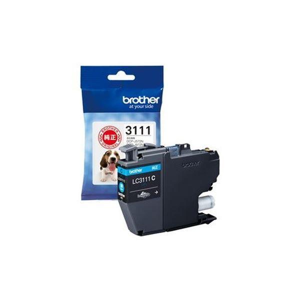 （まとめ）ブラザー インクカートリッジLC3111C シアン〔×3セット〕
