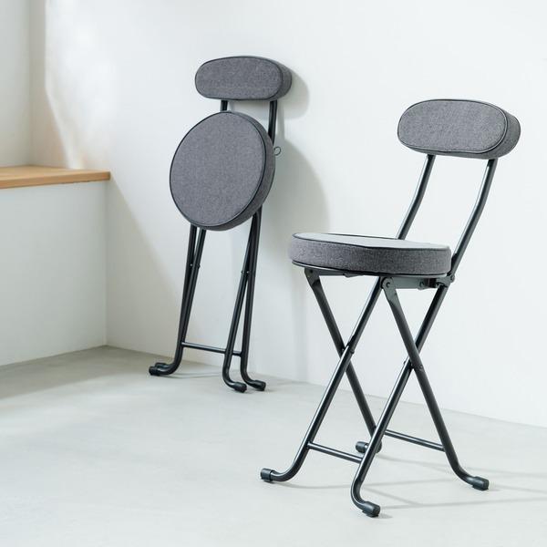 〔6脚セット〕クラシカルチェア(グレー) 折りたたみ椅子 カウンターチェア スチール イス 背もたれ付 コンパクト スリム キッチン パイプイス モダン カフェ ... グレー 折りたたみ椅子 カウンターチェア スチール イス 背もたれ付 コンパクト スリム キッチン パイプイス モダン カフェ NK