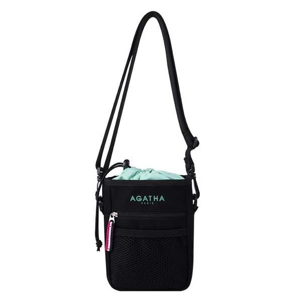 AGATHA（アガタ）AGT213-553 巾着カバー付 メッシュポケットミニコードクロスバッグ/ミントブラック