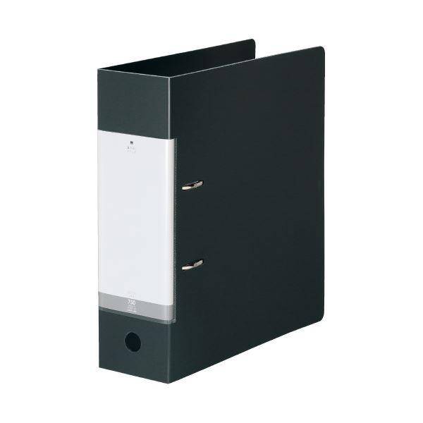 (まとめ) リヒトラブ(LIHITLAB) D型リングファイル A4S G2290-24 黒 〔×10セット〕