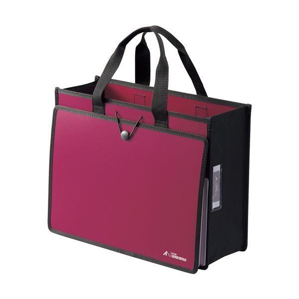 （まとめ）リヒトラブ ALTNAツールバッグ(P.P.) A4ヨコ レッド A-7773-3 1個〔×5セット〕