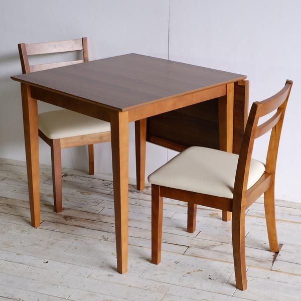 ダイニングセット 伸縮式 ブラウン