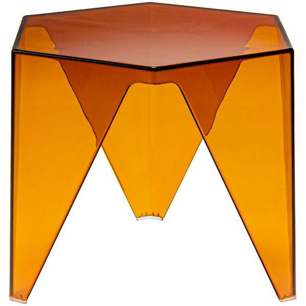 サイドテーブル 約W47.5×D42×H38cm オレンジ 完成品