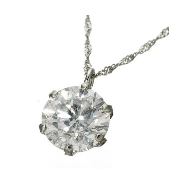 新品未使用！ プラチナPt 1ctダイヤモンドペンダント/ネックレス（鑑別書付き） 【JSB2465640106】(89837円)