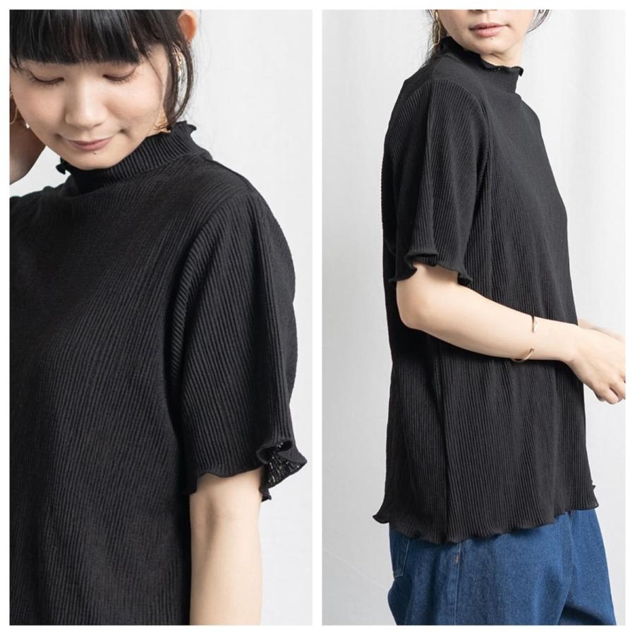 ワッシャー五分袖メローハイネックトップス　M.M.O.　カプリ |  | 06