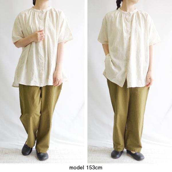 コットンリネンドット刺繍ブラウス 【M.M.O.】 カプリ |  | 04