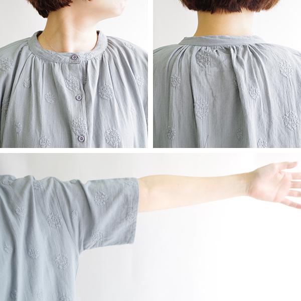コットンリネンドット刺繍ブラウス 【M.M.O.】 カプリ |  | 05