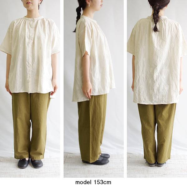 コットンリネンドット刺繍ブラウス 【M.M.O.】 カプリ |  | 08