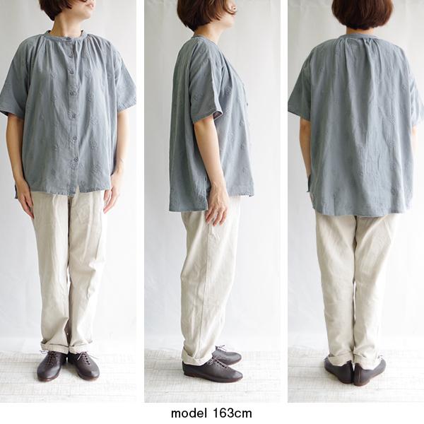 コットンリネンドット刺繍ブラウス 【M.M.O.】 カプリ |  | 09