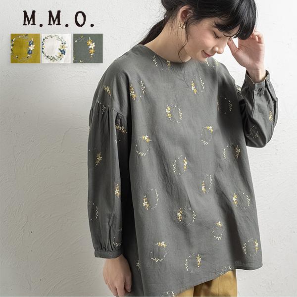 草花サークル刺繍入りブラウス　M.M.O.　カプリ |  | 03