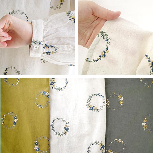 草花サークル刺繍入りブラウス　M.M.O.　カプリ |  | 08