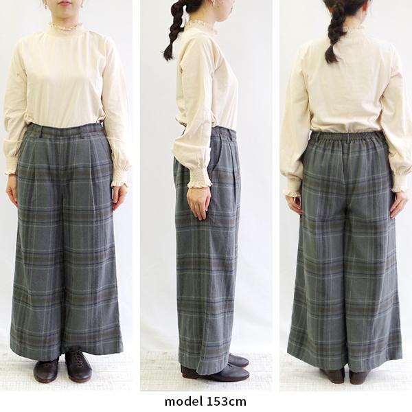パンツ ワイド チェック柄 ゆったり 送料無料 M.M.O. |  | 06