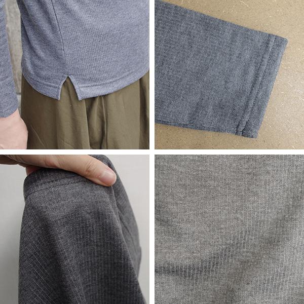 裏起毛リブボトルネックカットソー |  | 06