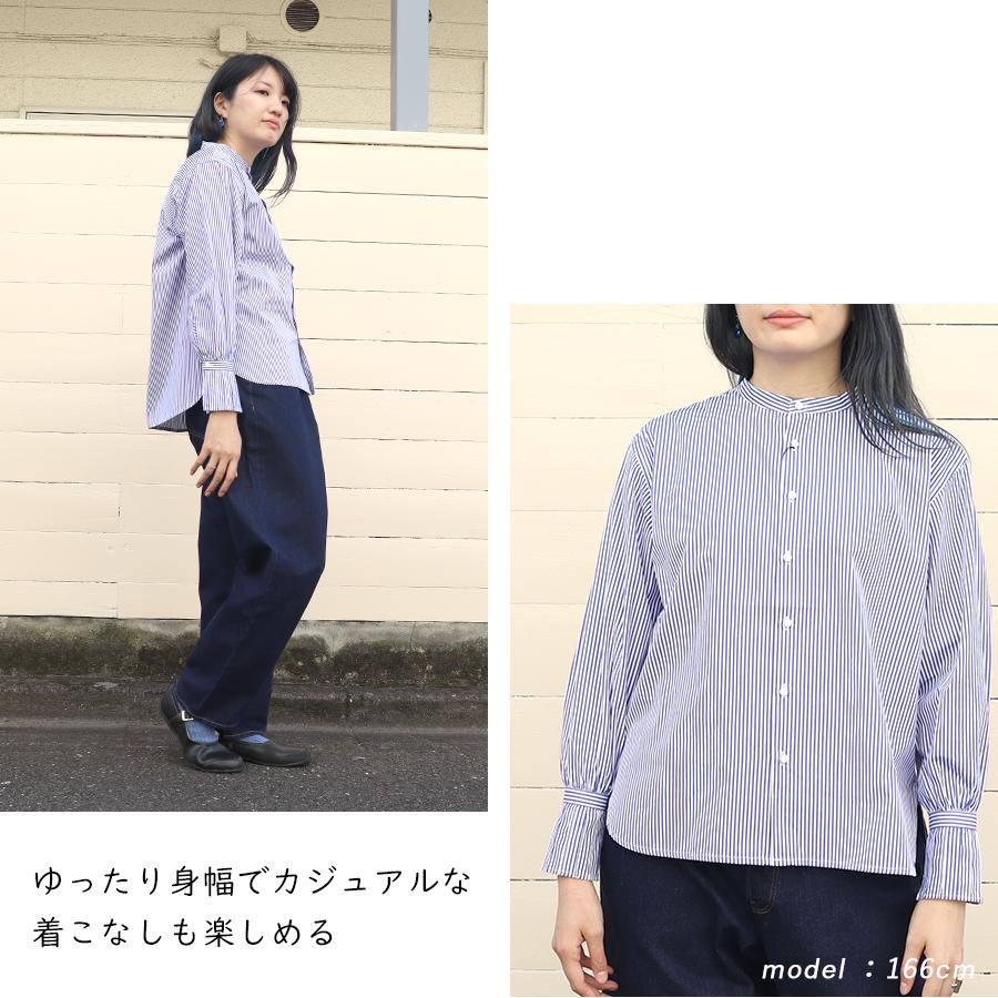極美品 GRANDMA MAMA DAUGHTER シアサッカー シャツ 0 白 WOMEN