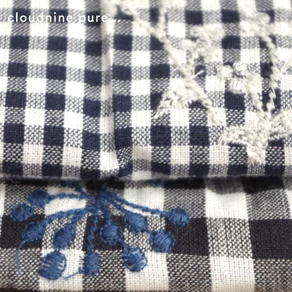 cloudnine pure… 花刺繍入りチェック柄ワンピース : W Pocket - 通販