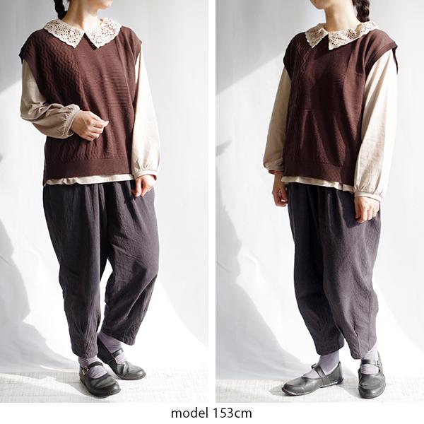 編み柄後ろ開きベスト north object de petit... |  | 02