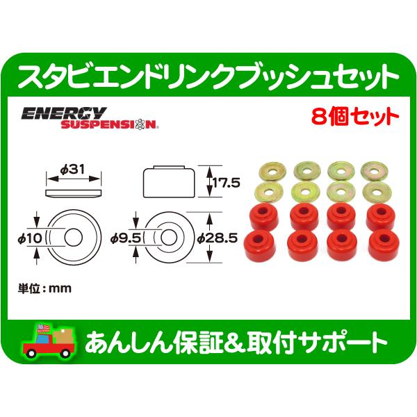 エナジーサスペンション スタビエンドリンクブッシュセット・汎用 アメ車 スタビライザー スウェイバー ブッシング★ALX | 