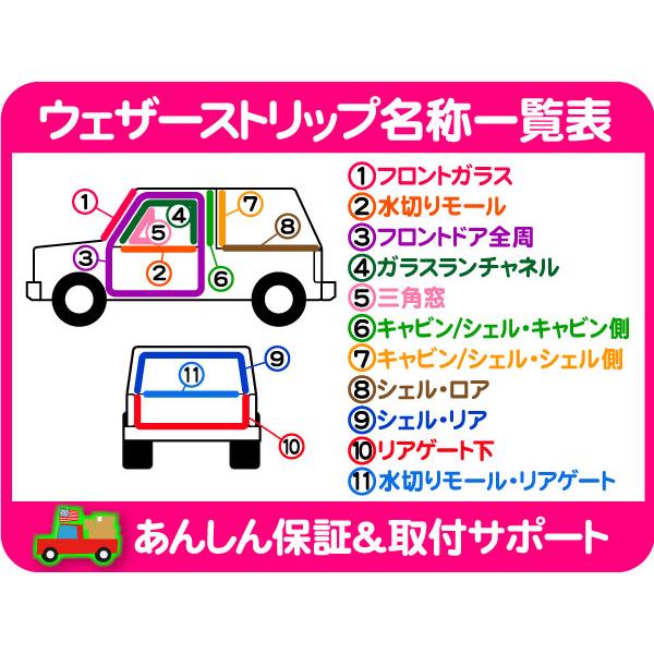 ウェザーストリップ フロント ドア 全周 左右共通・ラムバン