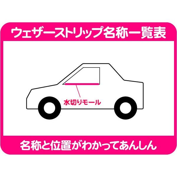 ウェザーストリップ 水切り モール フロント インナー アウター 左 右 