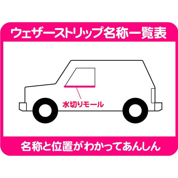 ウェザーストリップ 水切りモール フロント 左 アウター・セコイア 