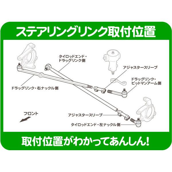 ジムニー SJ30 ステアリング ロッド ドラックリンク タイロッド 日本製 新品 ジムニー SJ30 SJ40 JA51 JA71 タイロッド