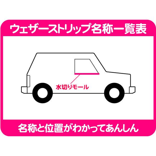 ウェザーストリップ 水切りモール フロント 右 アウター・タンドラ