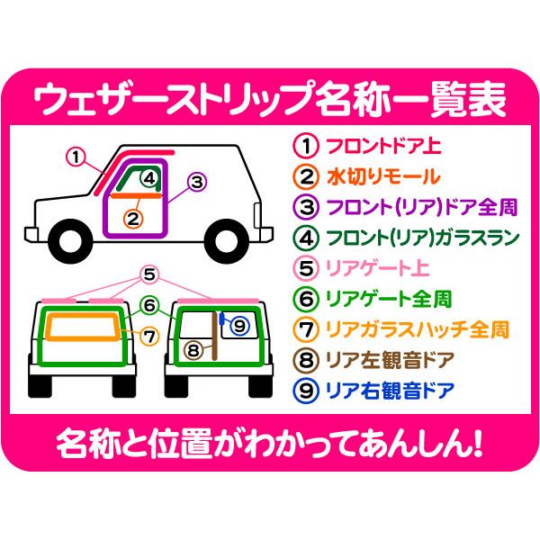 ウェザーストリップ 水切りモール フロント 左右セット・サバーバン