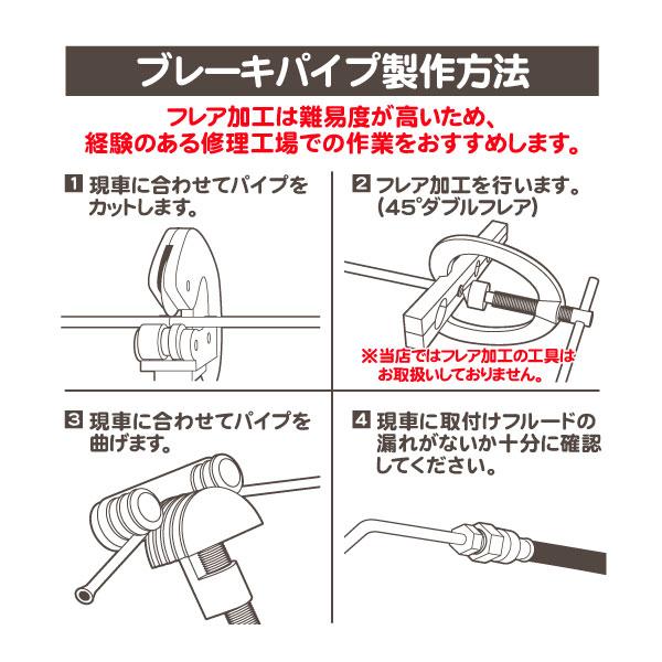 ブレーキパイプ 3/16インチ 4.8mmx3.6m・汎用 アメ車 旧車 国産車 スチールパイプ ブレーキライン フレア★RTY |  | 02