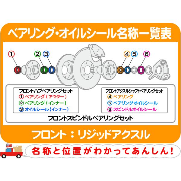 フロント スピンドル ベアリング ハブ オイルシール・V10 サバーバン