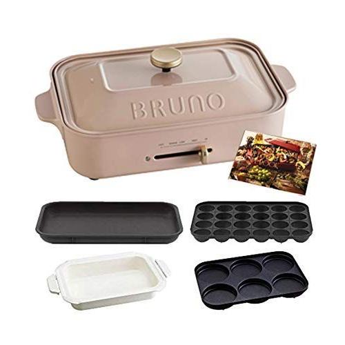 値引きする Bruno ピン 付き レシピブック マルチ 平面 セラミックコート鍋 たこ焼き プレート4種 本体 コンパクトホットプレート ブルーノ キッチン家電 Dagl Tg