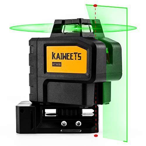 KAIWEETS 数量限定 レーザー 即納 墨出し器 グリーンレーザー パルスモードの自動補正建設レーザー 地墨点x2 垂直1本 自動補正 水平360°