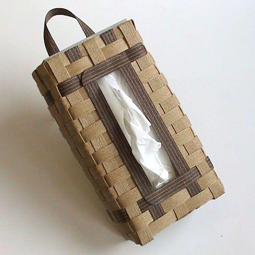 なおちゃんページ　クラフトバンド　ゴミ箱とティッシュケース3組 なおちゃん様専用ページ クラフトバンド ゴミ箱とティッシュ