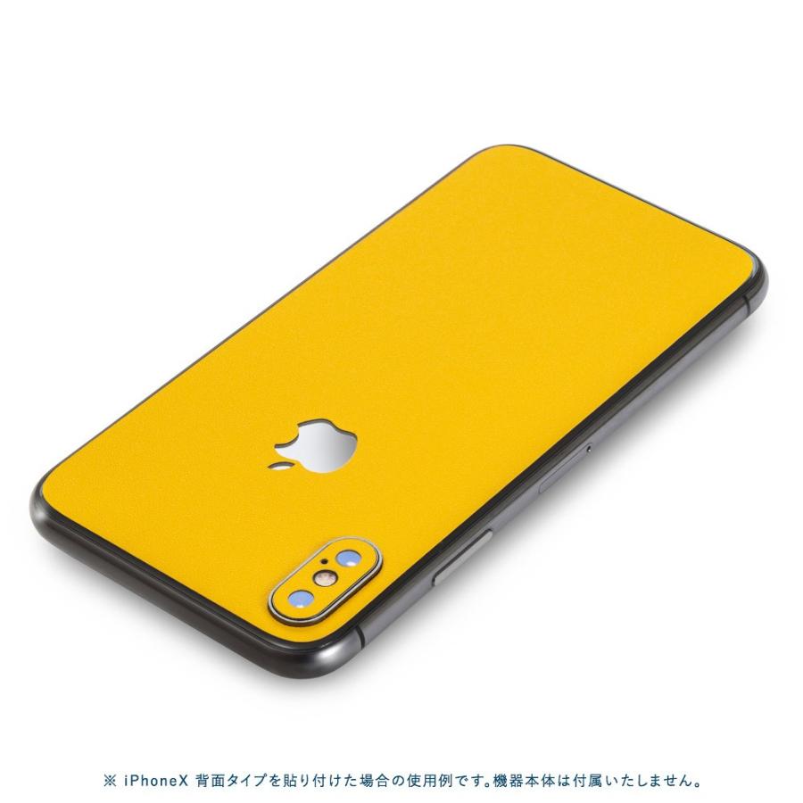 iPhoneX / XS / XS Max / XR スキンシール 背面 シール ケース 保護 フィルム wraplus イエロー 黄色 | Apple | 01
